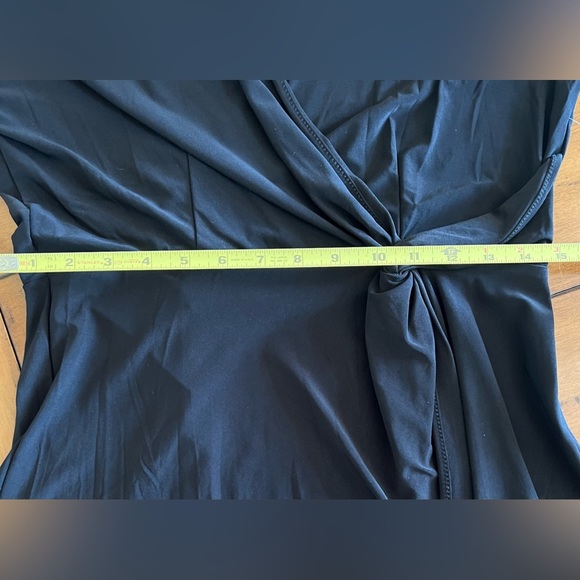 NWT PerSeption Concept Chiffon Black & Floral Top with Puff Sleeves SzL - Picture 12 of 14